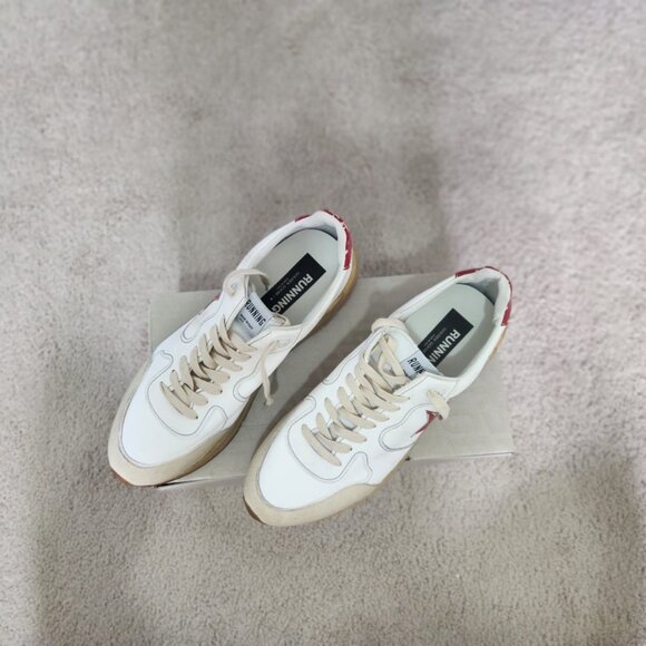 Golden Goose Men's Running Sole with leather star and heel tab with red print - Picture 6 of 8